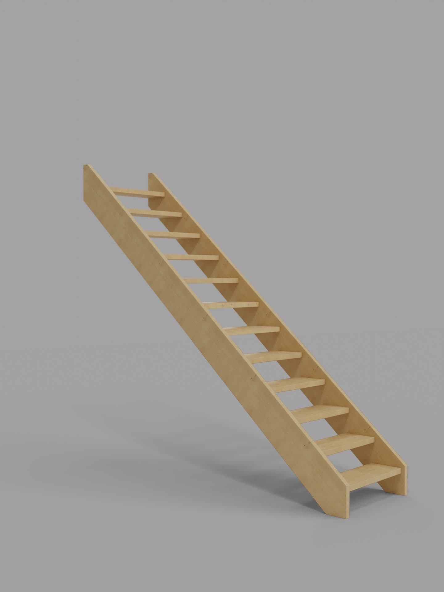 Прямая лестница из хвои вид сверху